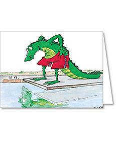 All Occasion: Diving Alligator Greeting Card